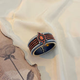 Festive Coral Silver 925 Bangle