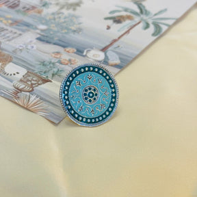 Festive Enamel Silver 925 Ring