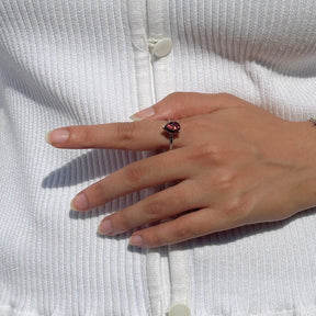 Myera Silver 925 Garnet Ring