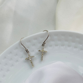 Modern stylish Glitzy Diamond Silver 925 Earrings