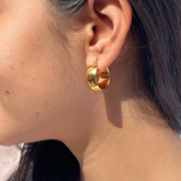 Golden Hoops, Small hoops, Hoops for office, Gold Plated earrings, Gold Hoops, circular earrings for women, hoops,  silver earrings , minimal earrings