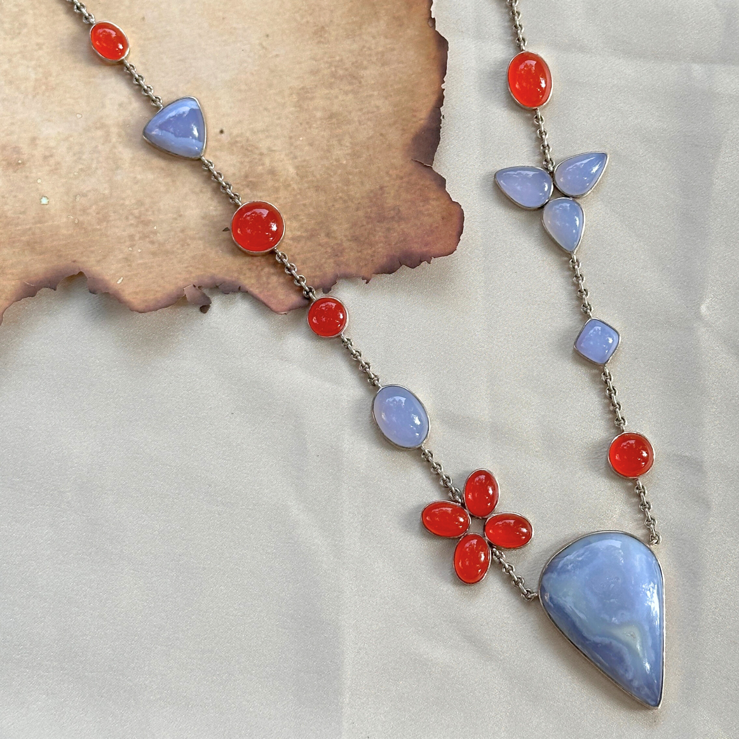 Handmade 925 Silver Necklace with Carnelian Beads
Silver Necklace 
silver Jewelry 