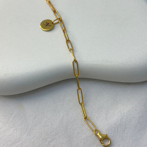 925 sterling silver initial bracelet in gold and silver finish