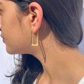 Earrings, Golden Earrings, 18k gold plated silver 925 earrings, Minimal Earrings 