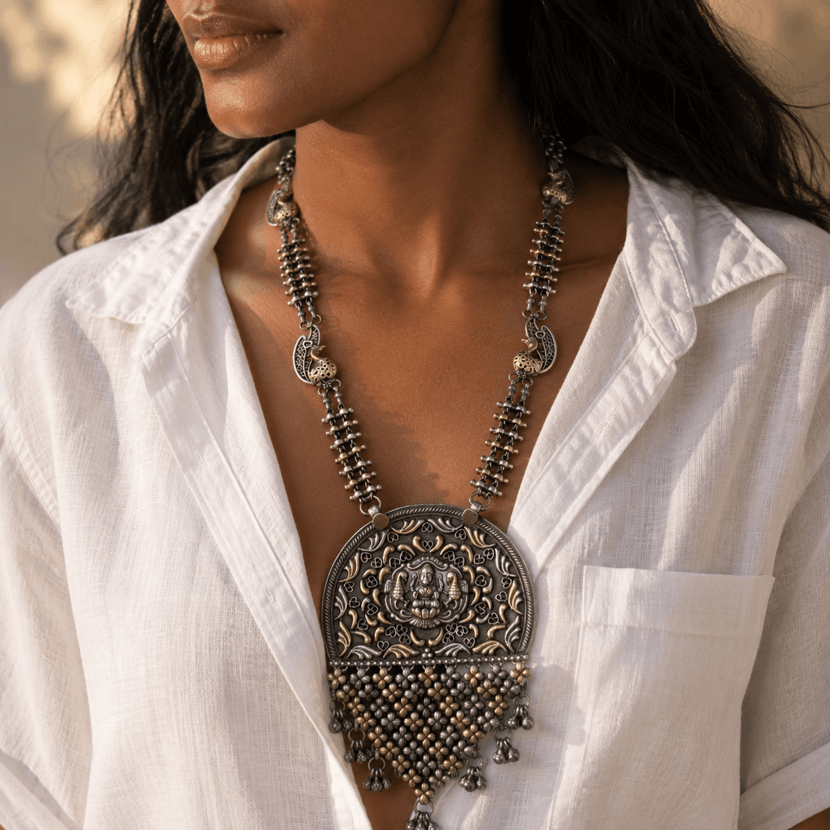 Kirti Silver 925 Traditional Necklace