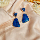 Gemstone Sapphire & Zircon Silver 925 Earrings.