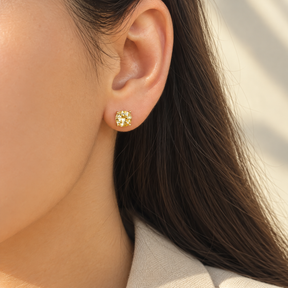 Enchanting Lemon Quartz Silver 925 Studs