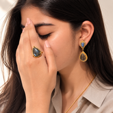 Lisa Labradorite 18K Gold Plated Silver  Ring
