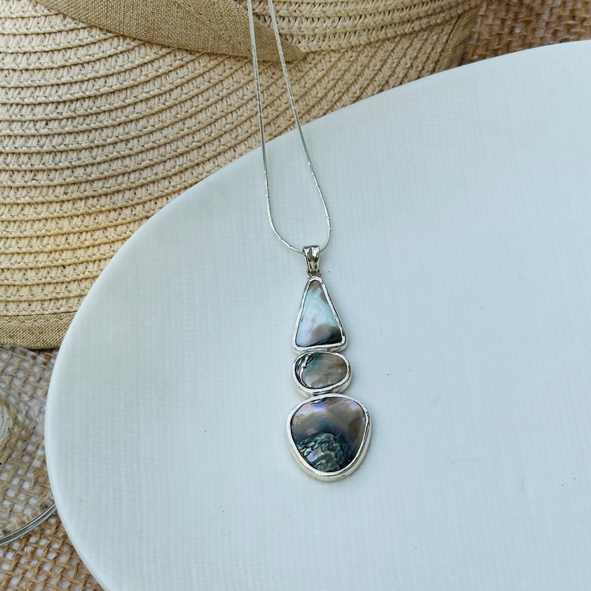 Gemstone Abalone Silver 925 Pendant