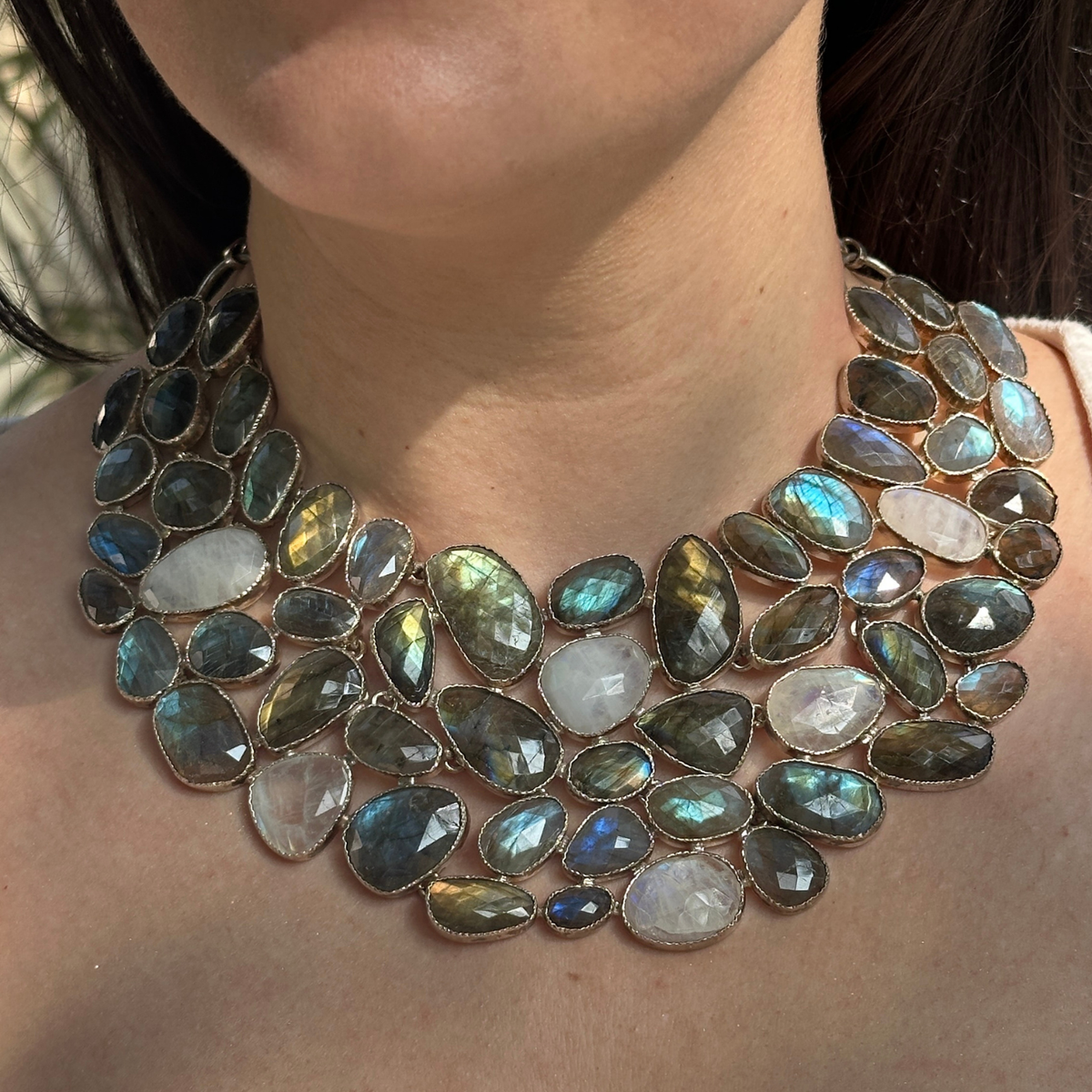 Lumi Labradorite & Rainbow Moonstone Silver 925 Necklace
Silver Jewelery 
Silver Necklace 
Handcrafted Necklace 