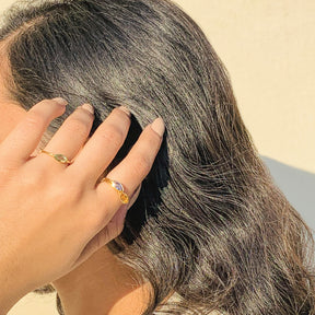 Yona Sapphire 18K Gold Plated Silver 925 Ring