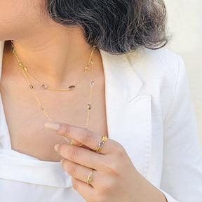 Yona Sapphire 18K Gold Plated Silver 925 Ring