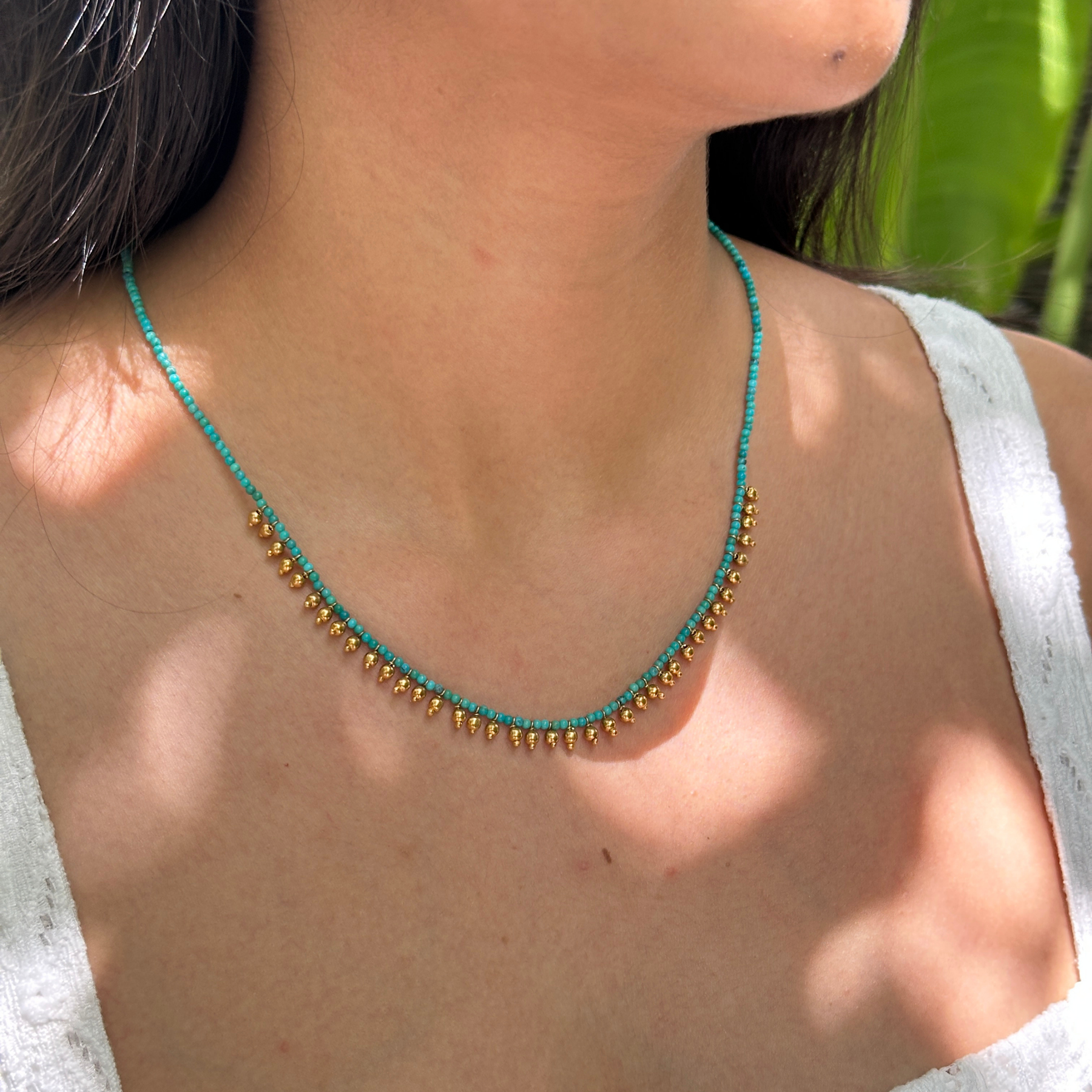 Beu Turquoise 18k Gold Plated Silver 925 Necklace