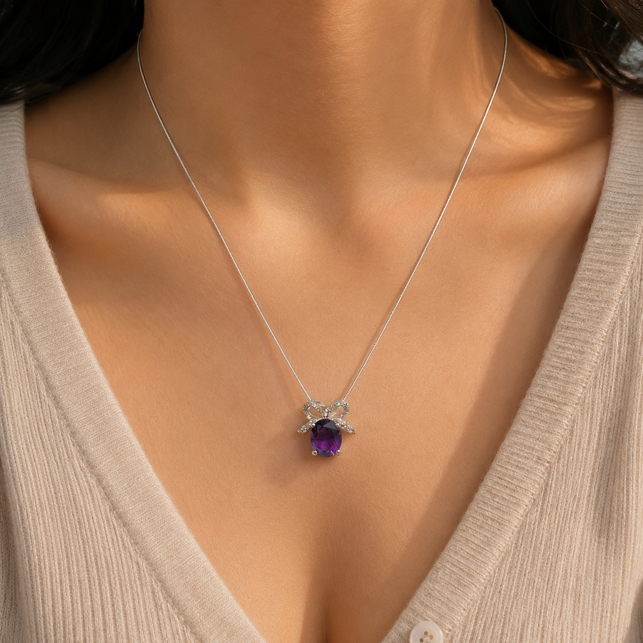Manuela Multistone & Zircon Silver 925 Pendant
