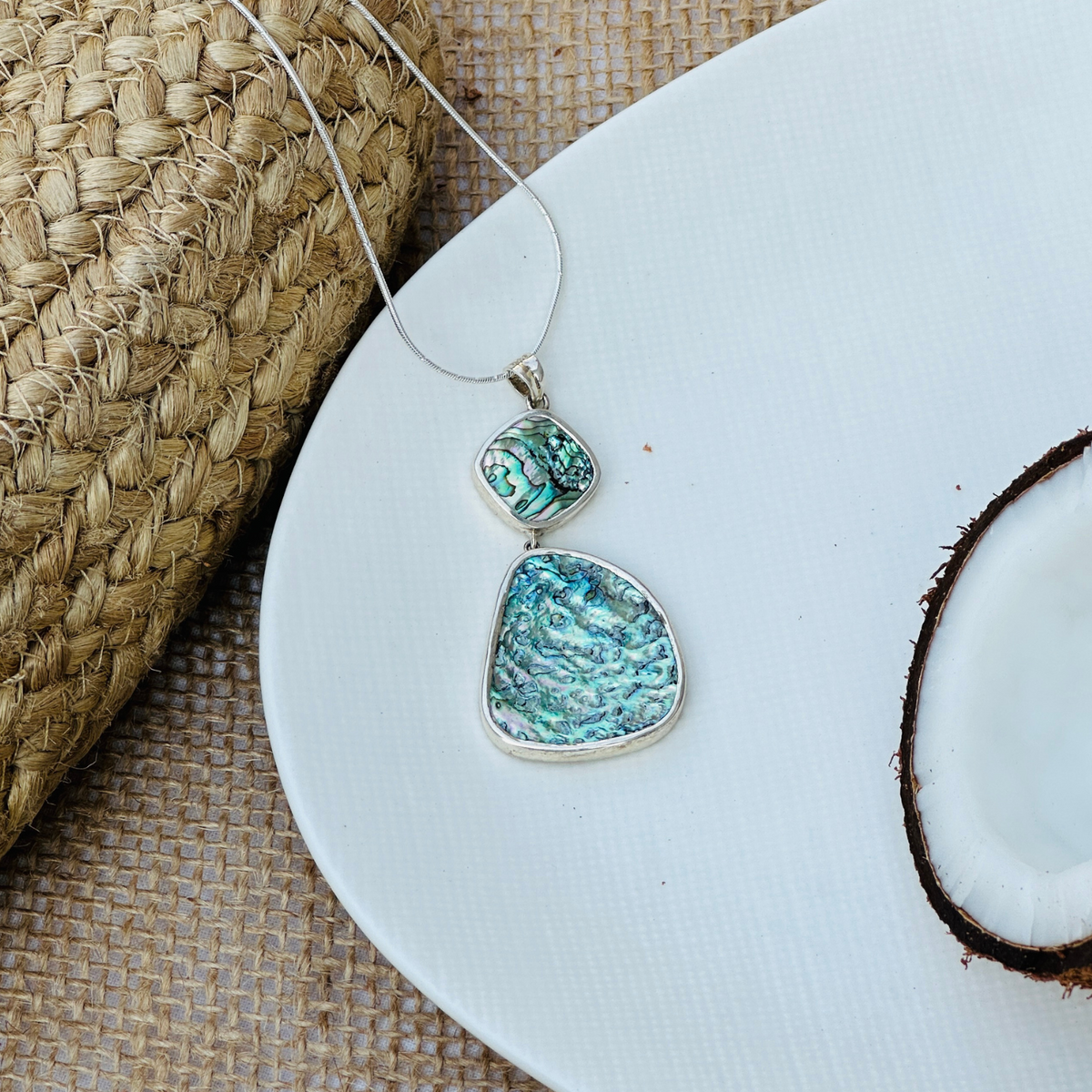 Gemstone Abalone Silver 925 Pendant