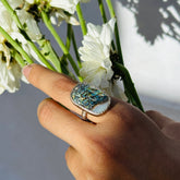 Gemstoone Ablaone Silver 925 Ring