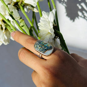 Gemstoone Ablaone Silver 925 Ring