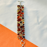 Gemstone Color Stone Silver 925 Bracelet