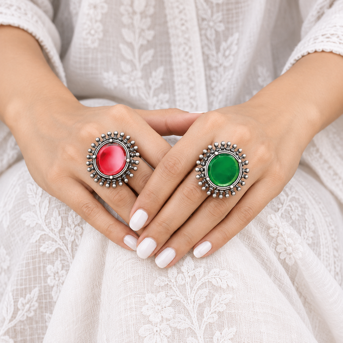 Mirat Glass Silver 925 Ring