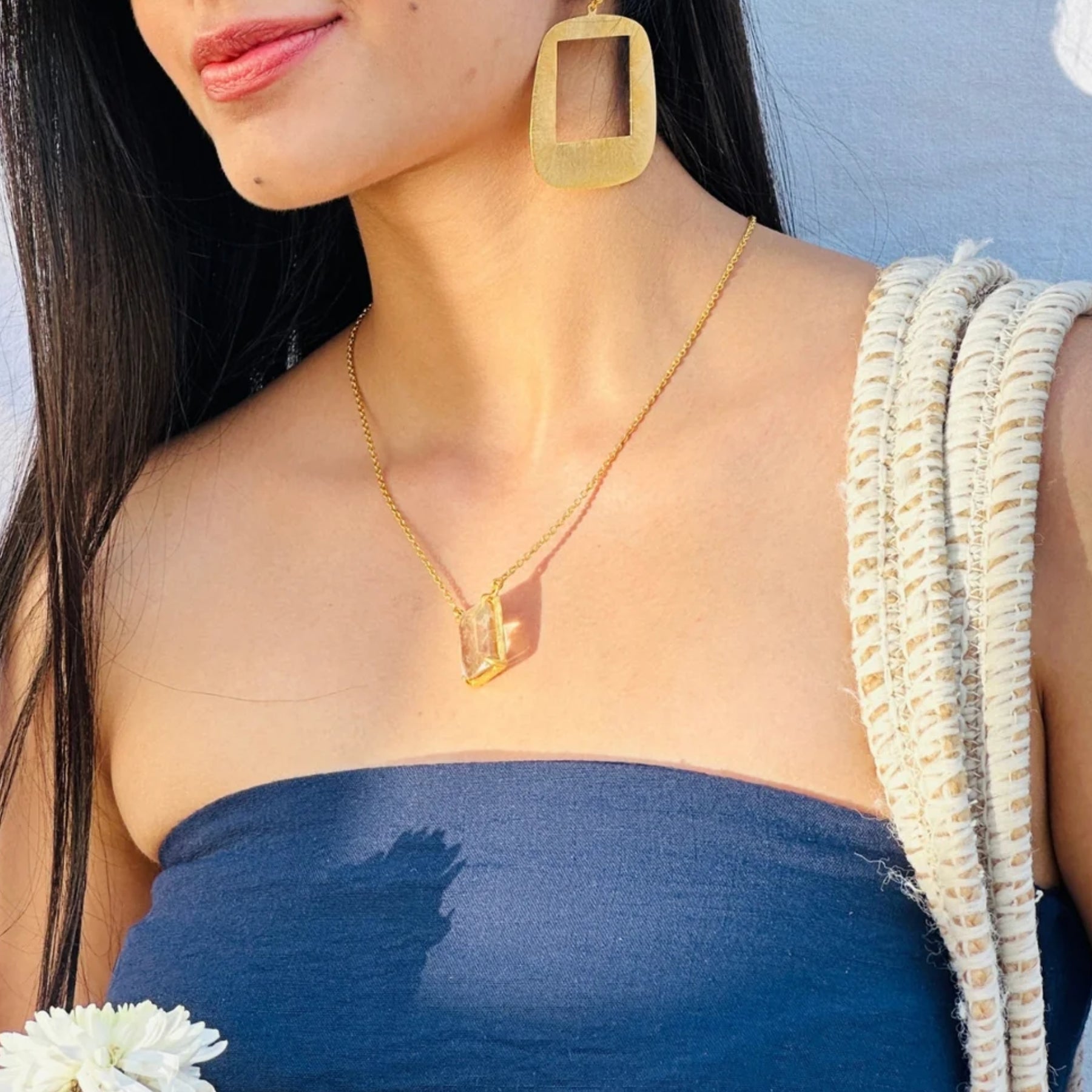 Agonda Morganite 18K Gold Plated Silver 925 Necklace