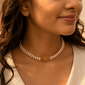 Mriyan 18K Gold Plated Silver 925 Choker Necklace
