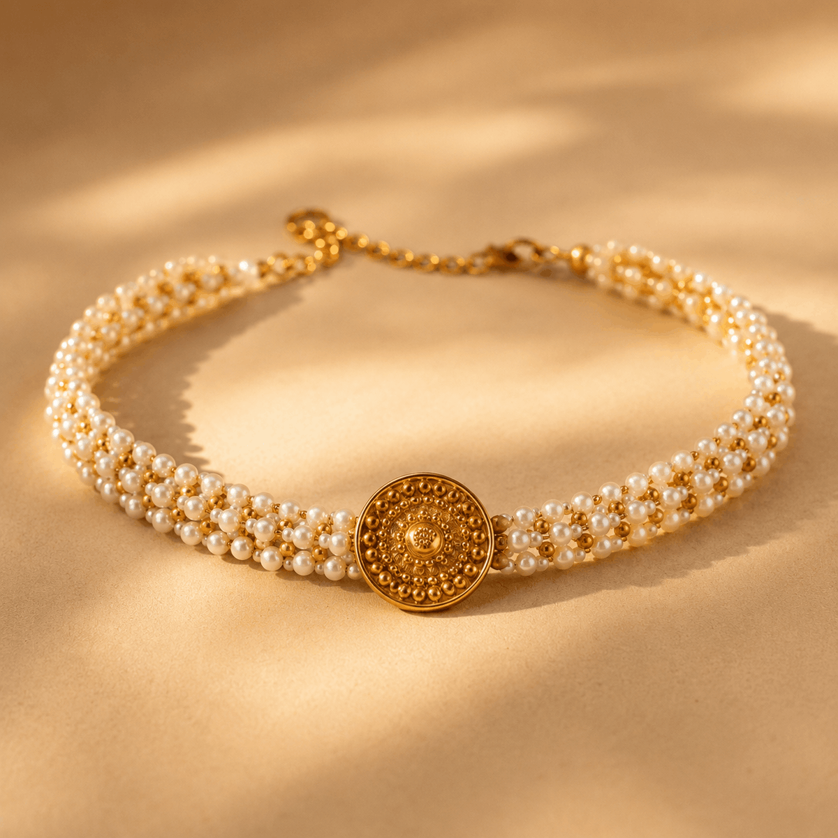 Mriyan 18K Gold Plated Silver 925 Choker Necklace
