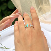 Everyday modern wear Turquoise Silver 925 Ring
