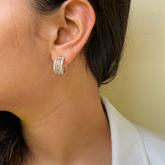 Serene Zircon Silver 925 Hoops