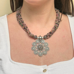 Tourmaline Gemstone, Silver 925 jewelry, Sterling silver necklace