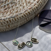 Gemstone Abalone Silver 925 Necklace