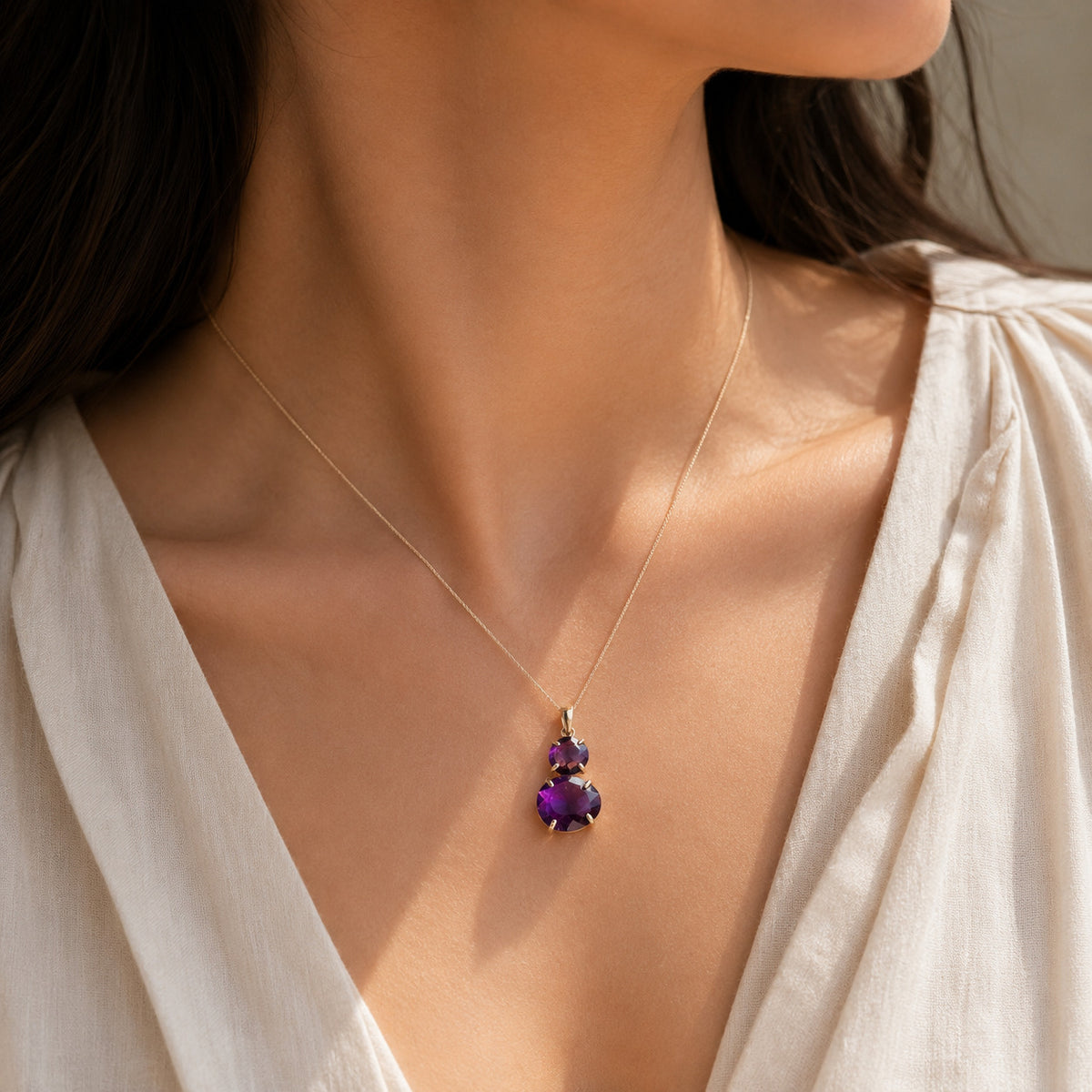Nyx Amethyst Silver 925 Pendant