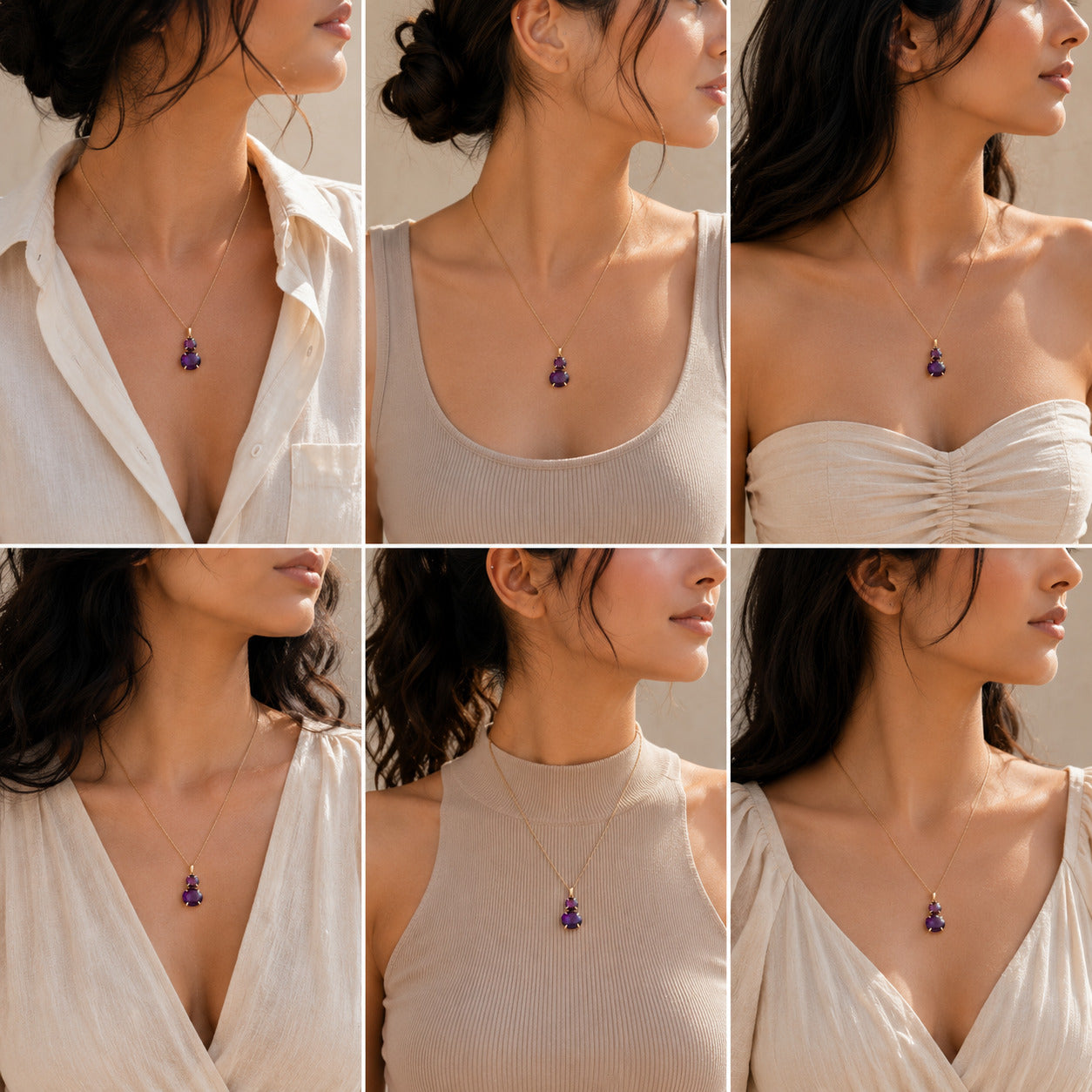 Nyx Amethyst Silver 925 Pendant