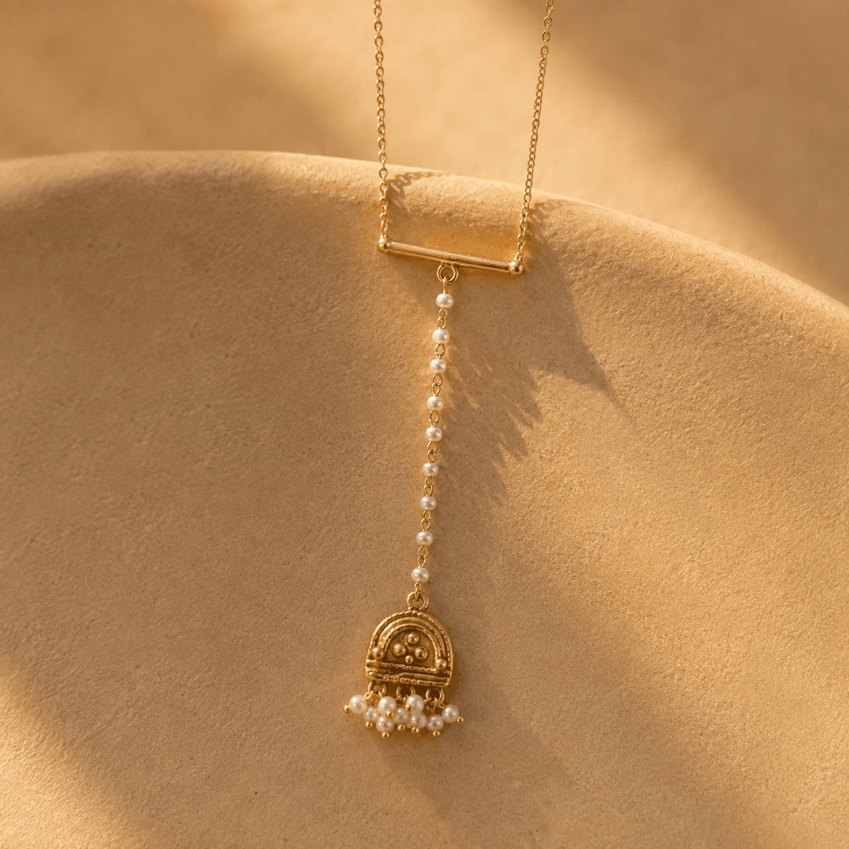 Ojasvni 18K Gold Plated Silver 925 T-shape Necklace