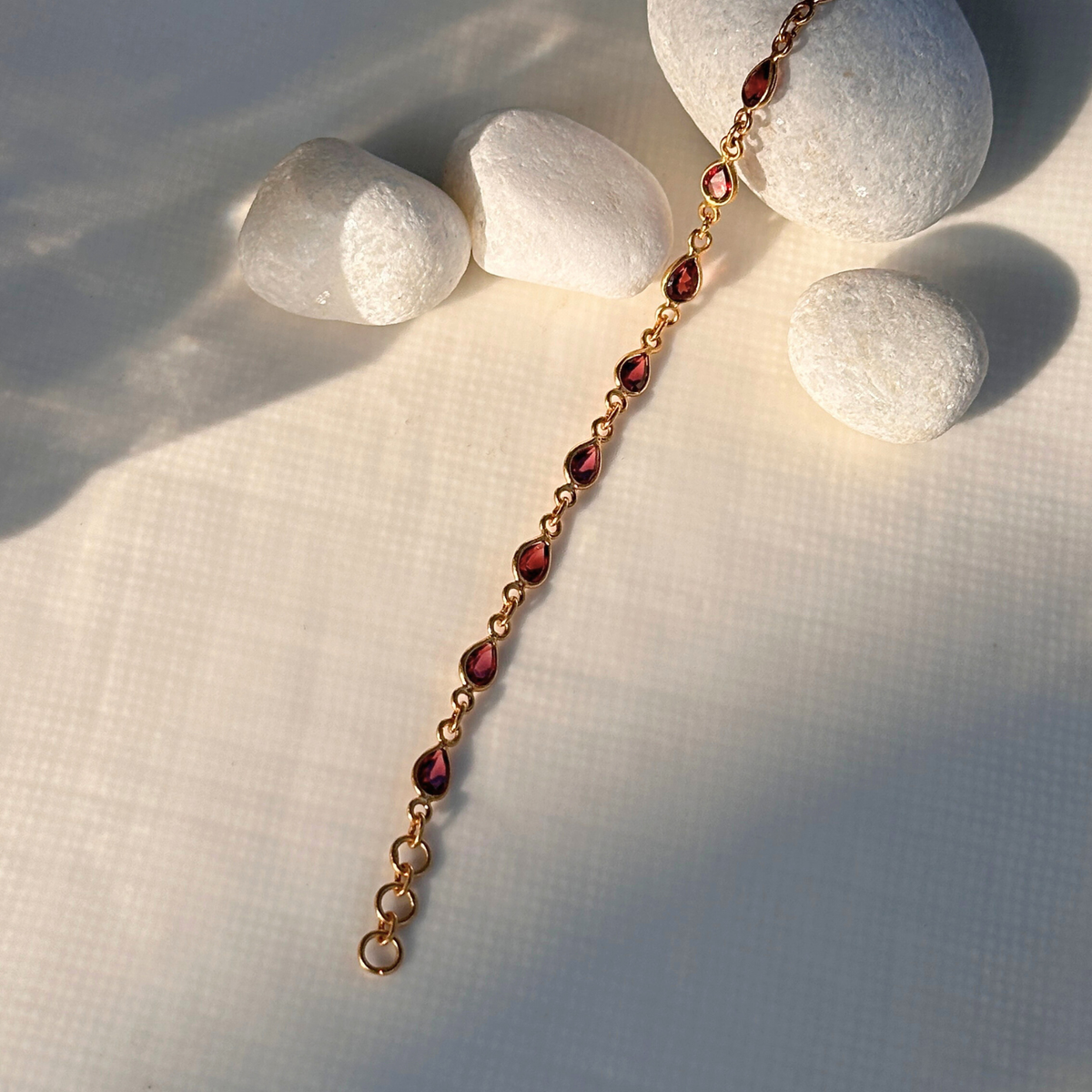Garnet silver 925 bracelet for women, Red garnet 925 sterling silver bracelet, Handmade garnet silver 925 bracelet for women daily wear
