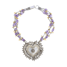 Vija Amethyst & Citrine Silver 925 Pendant Necklace