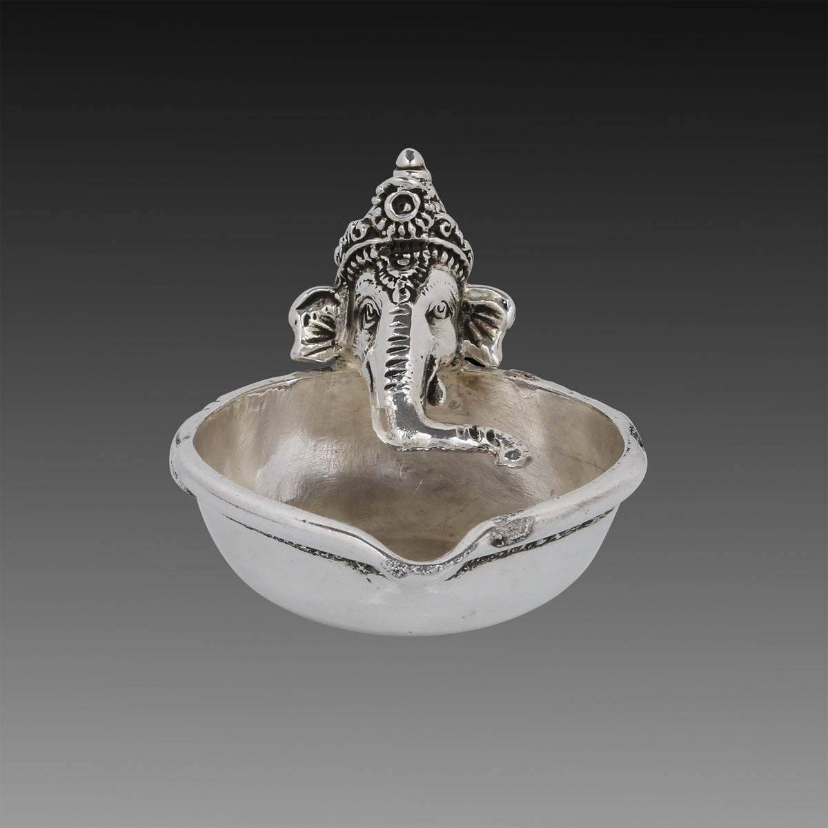 Ganesh Silver Diya