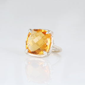 Theresa Blue Topaz and Citrine Silver 925 Rings