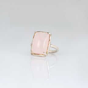 Candace Morganite Silver 925 Rings