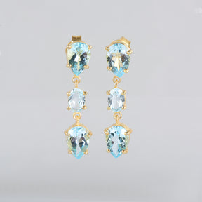 Pina Blue Topaz Silver 925 Earrings