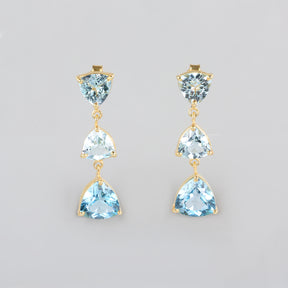 Pina Blue Topaz Silver 925 Earrings