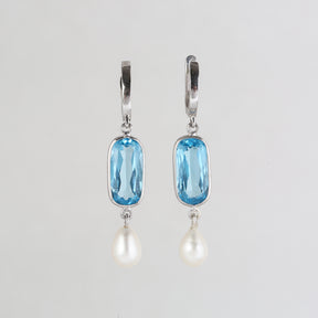 Morjim Blue Topaz Silver 925 Earrings