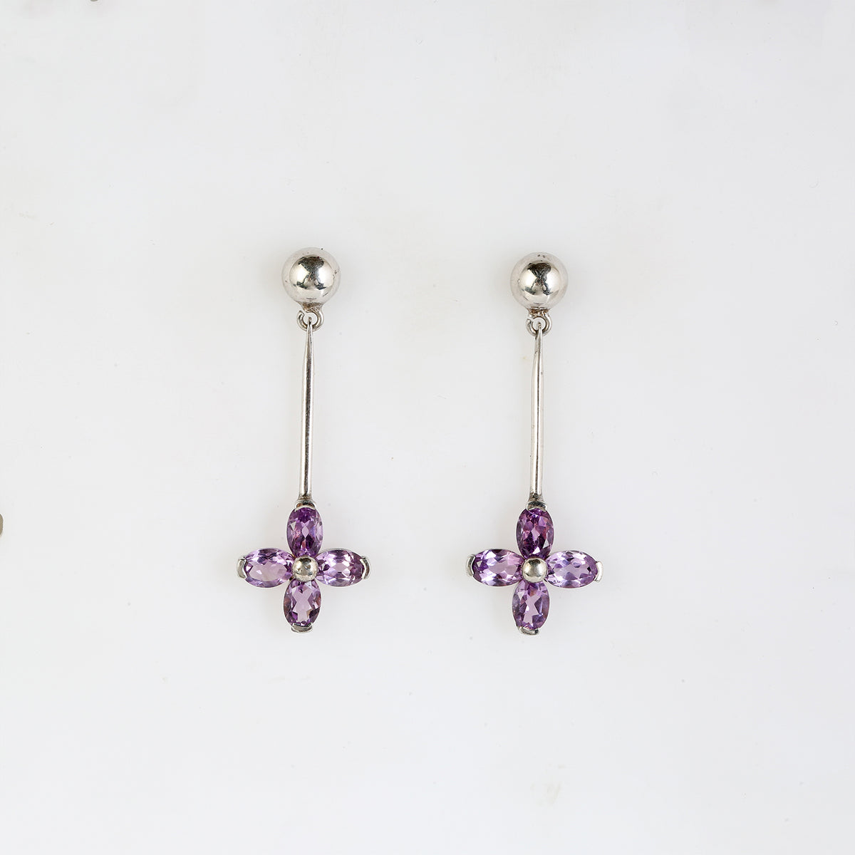 Flamenco Amethyst Silver 925 Earrings