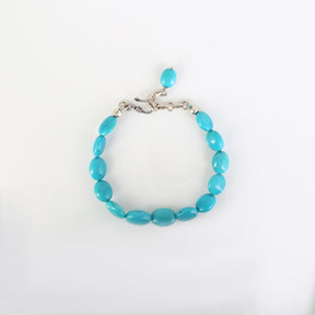 Turquoise Beaded Beach Silver 925 Bracelet