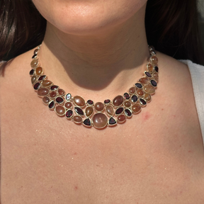 Raha Garnet & Rutile Silver 925 Necklace
Silver Jewelry 
Silver Necklace 