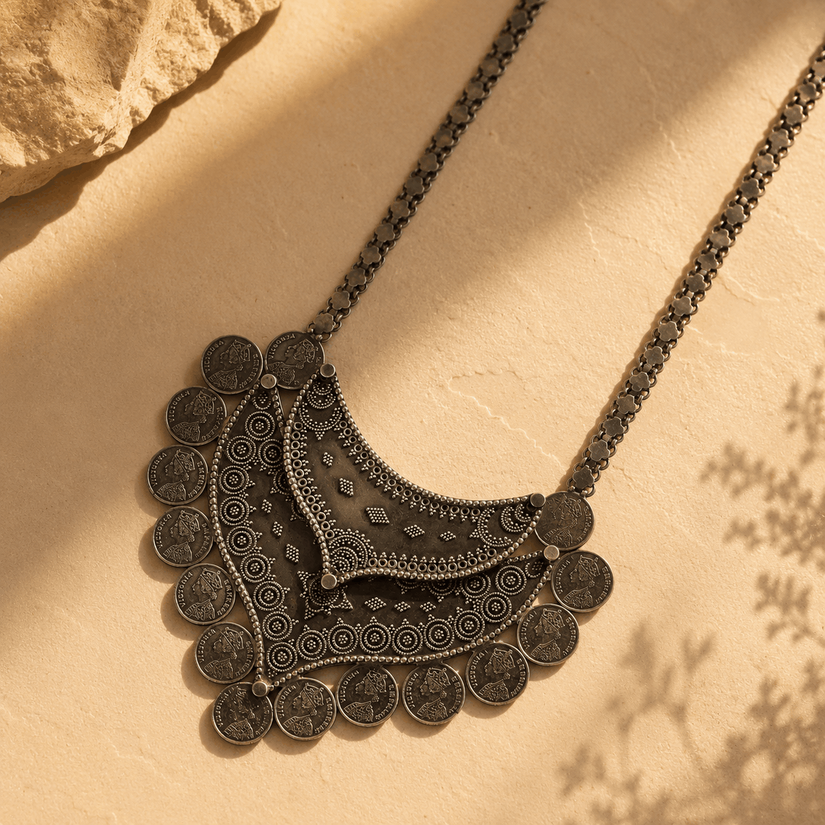 Rajika Handcrafted Silver Necklace
