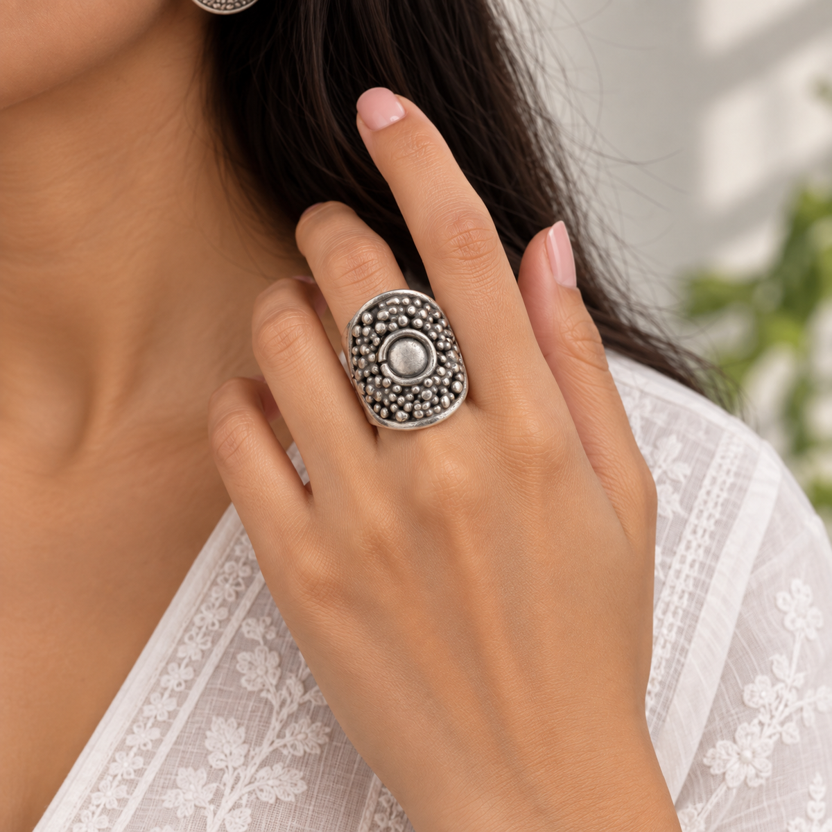 Rava Oxidised Silver 925 Ring
