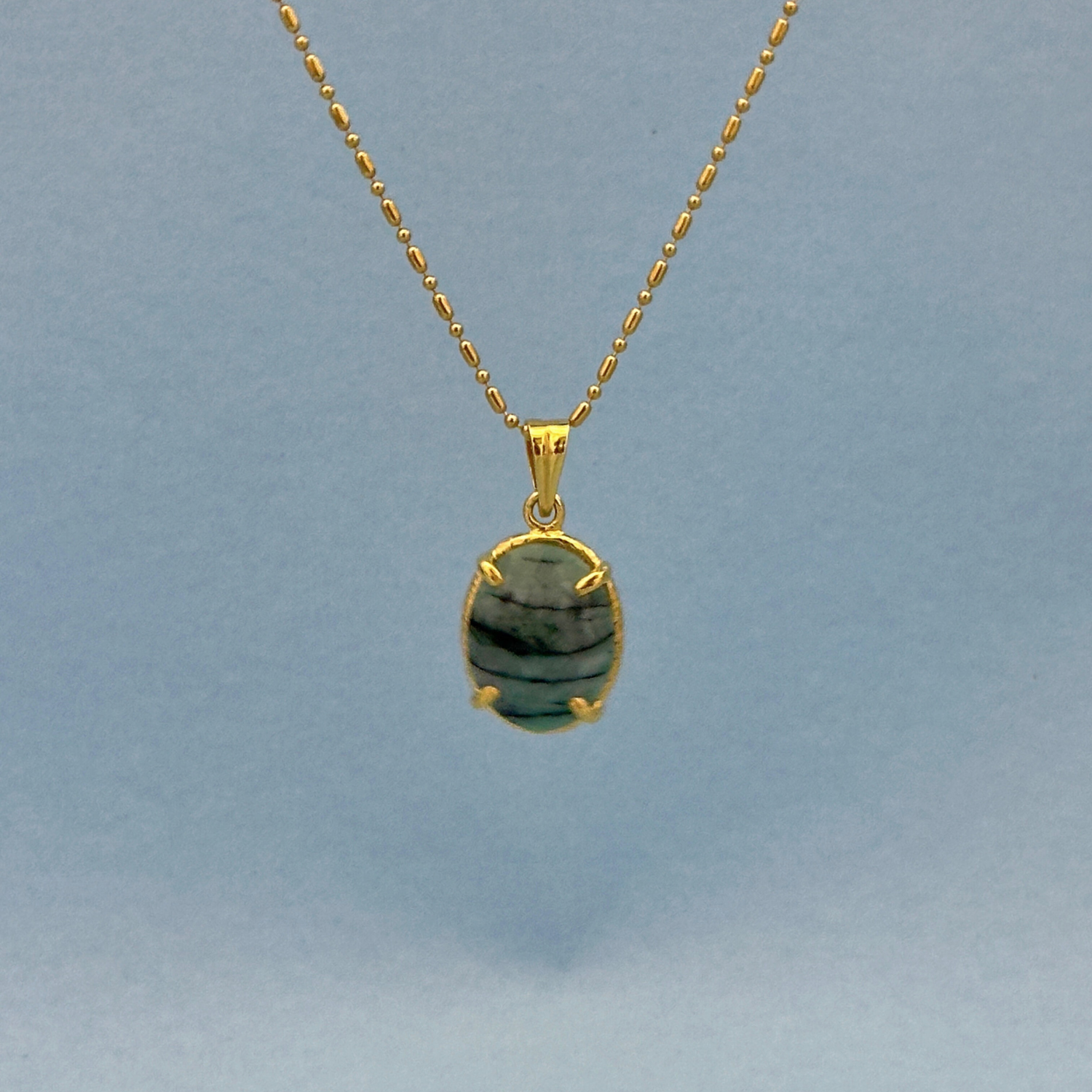  925 silver emerald pendant 