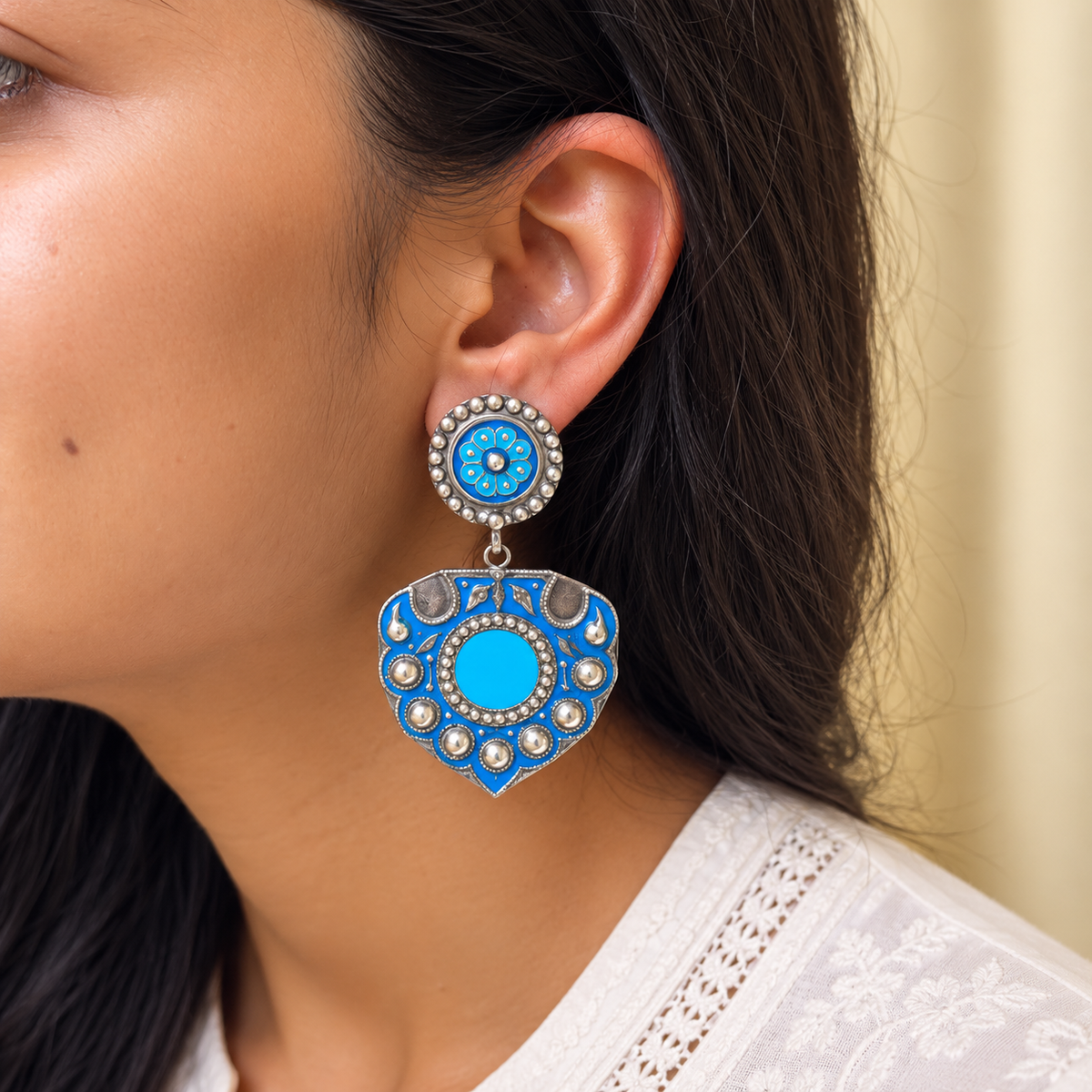 Samraddhi Enamel Silver 925 Earrings