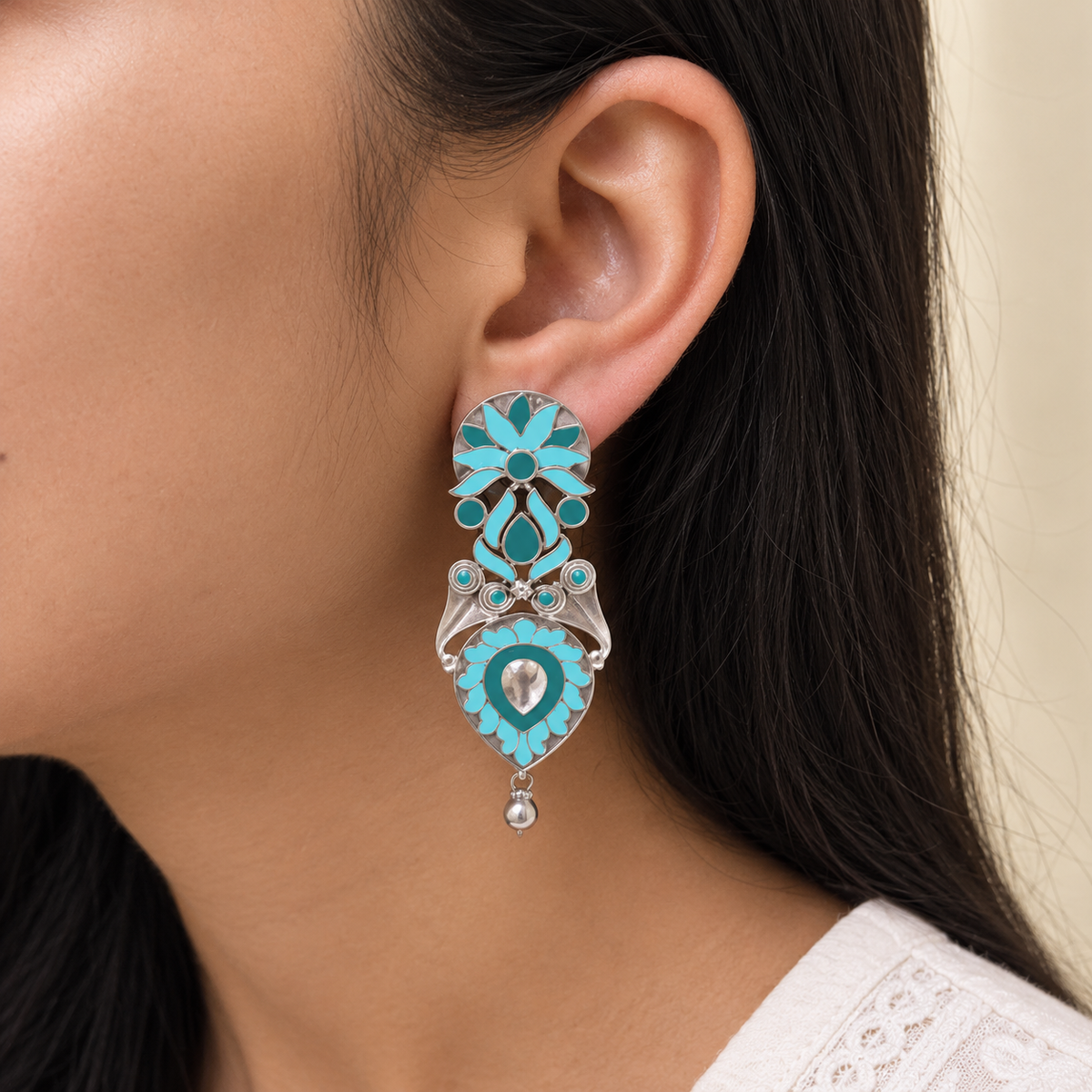 Samskriti Enamel Silver 925 Earrings