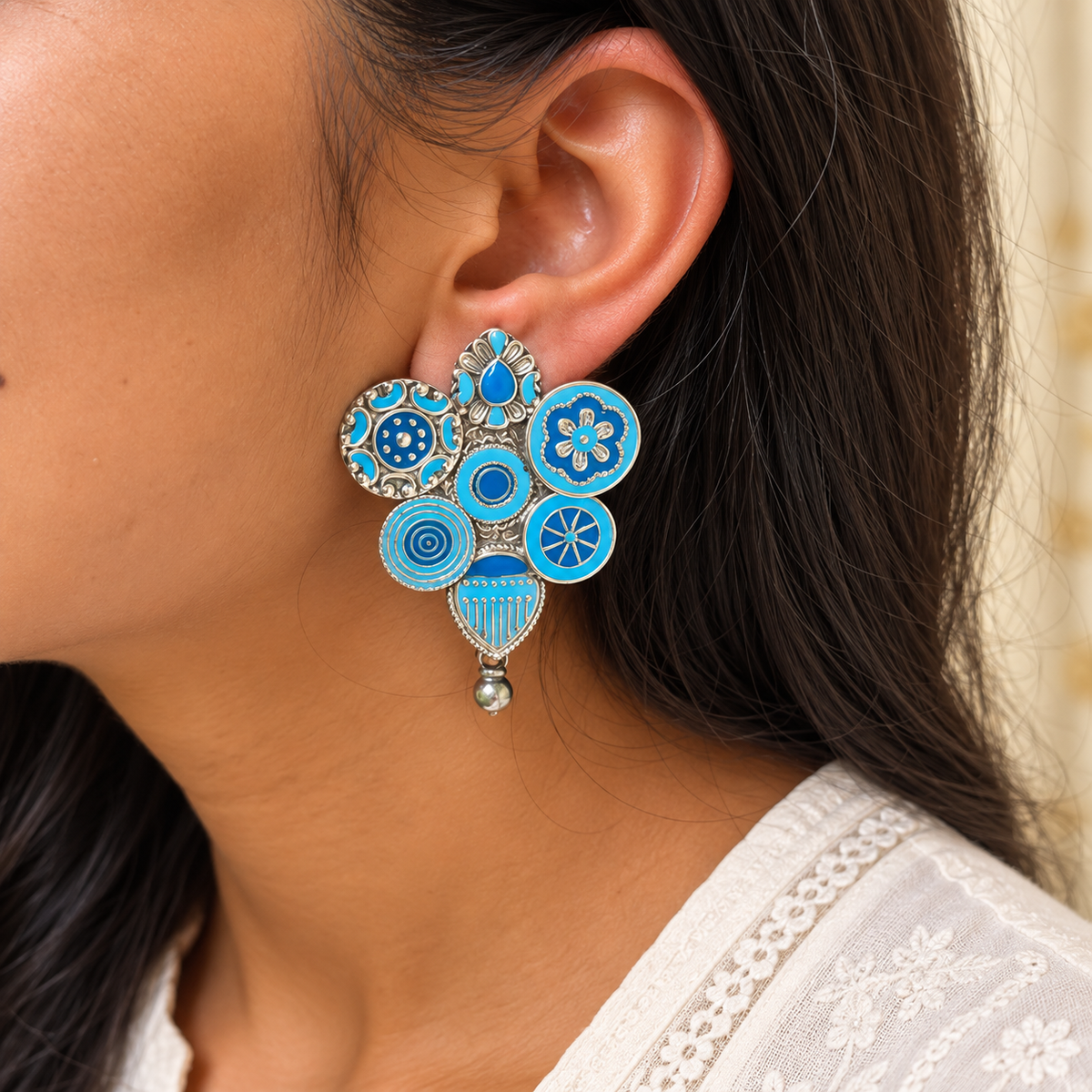 Samyukta Enamel Silver 925 Earrings